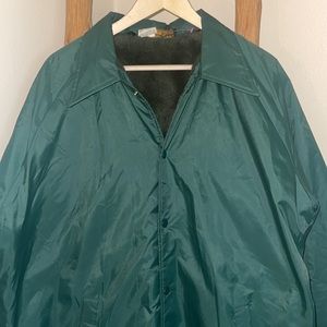 RARE Vintage 1990s Sherpa Lined Green Coaches Jacket